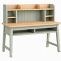 Bureau avec étagères 120 x 60 x 150 cm en bois vert et naturel style scandinave