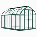 Serre de jardin 300 x 190 x 200 cm en aluminium vert avec panneaux transparents - double porte