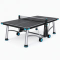 Table de tennis de table 274 x 152.5 x 76 cm en acier noire pliable à roulettes