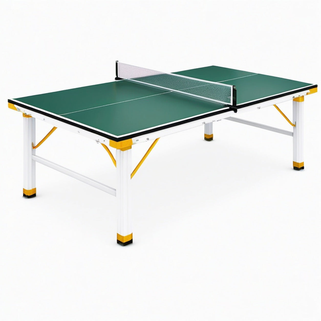 Table de tennis de table 274 x 152.5 x 76 cm en bois composite vert et acier pour intérieur