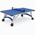 Table de tennis de table 274 x 152.5 cm bleue en panneau composite pliante à roulettes